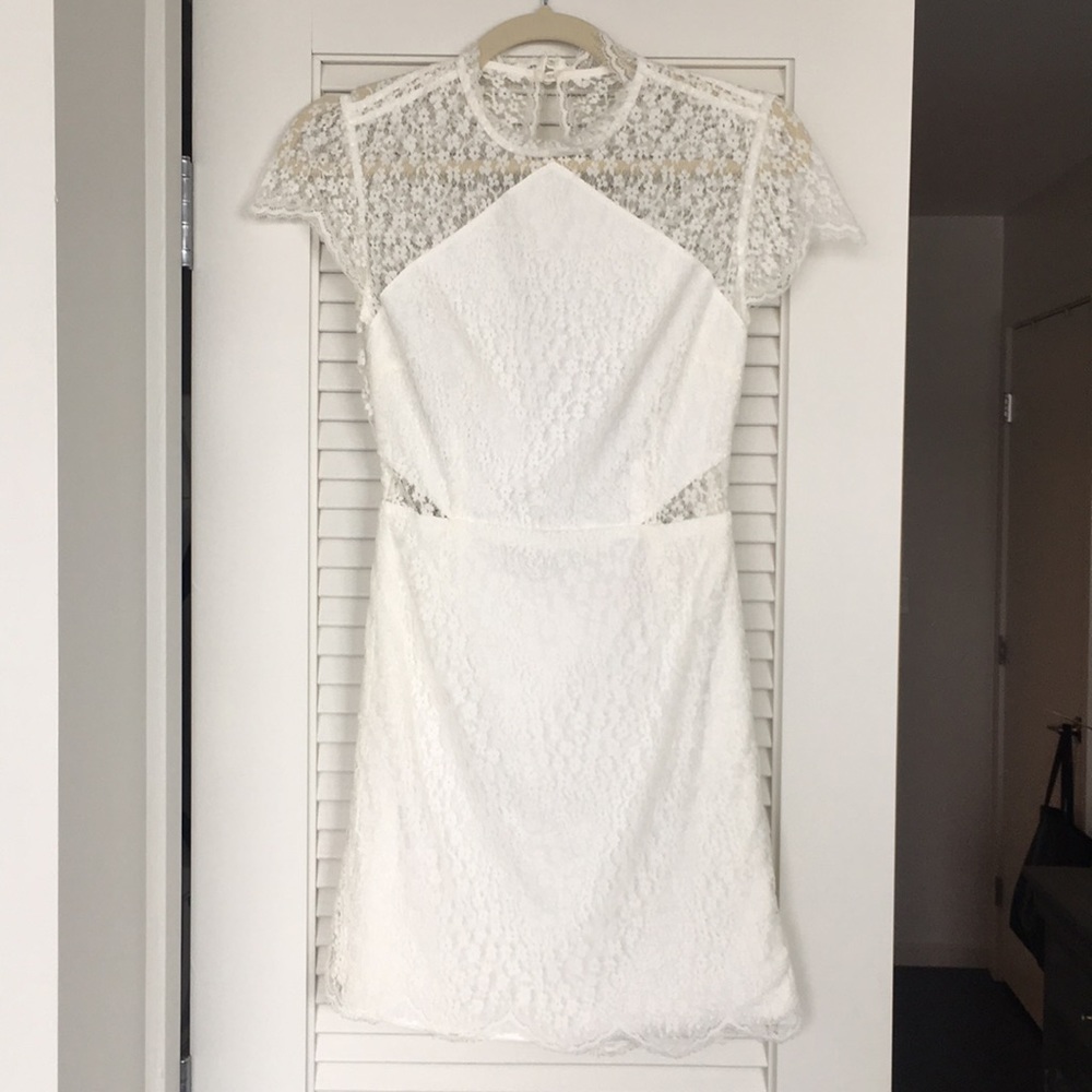 Keepsake Daydream Lace Mini Dress, Ivory